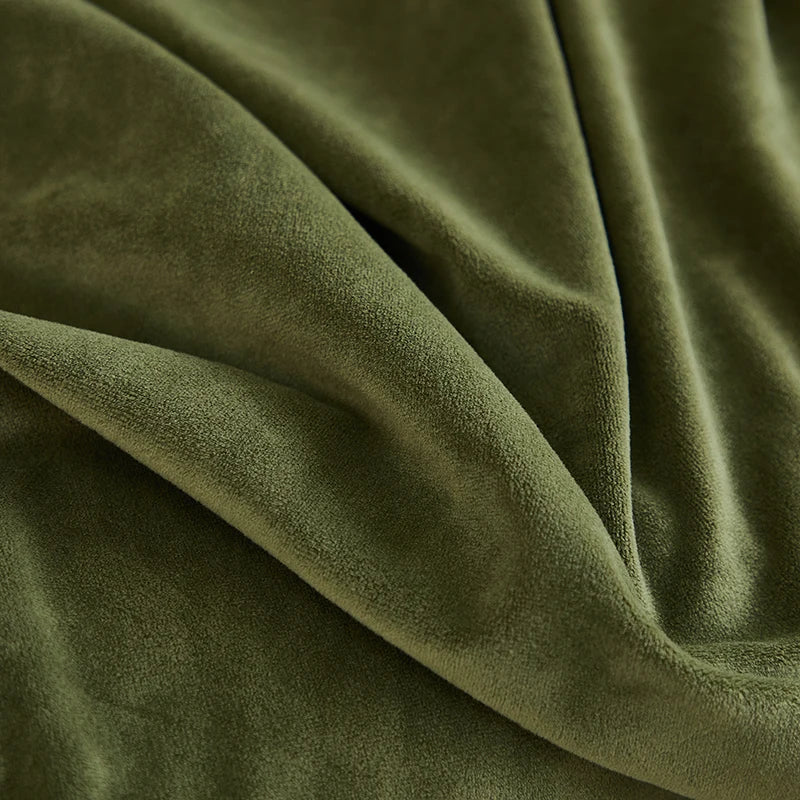Afralia™ Velvet Sofa Cover: Single Loveseat L-shaped Protector in Polar Fleece Stretch Fabric.