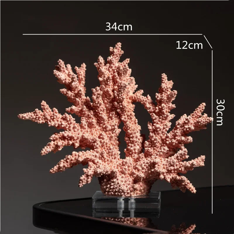 Afralia Coral Resin Ornaments: Artificial Coral Decor for Home Decor Accessories