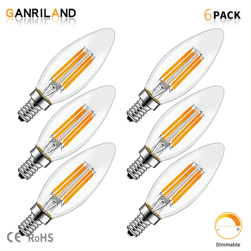 Afralia™ C35 LED Dimmable Glass Edison Bulbs 4W 6W 2700K 6000K Chandelier Lamp 110V 220V