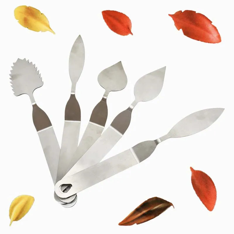 Afralia™ Stainless Steel Chocolate Feather Leaf Knife for Cake Decoration Modeling