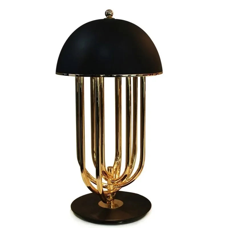Afralia™ Black Led Bedside Table Lamp, Nordic Design for Bedroom, Study, and Cafe
