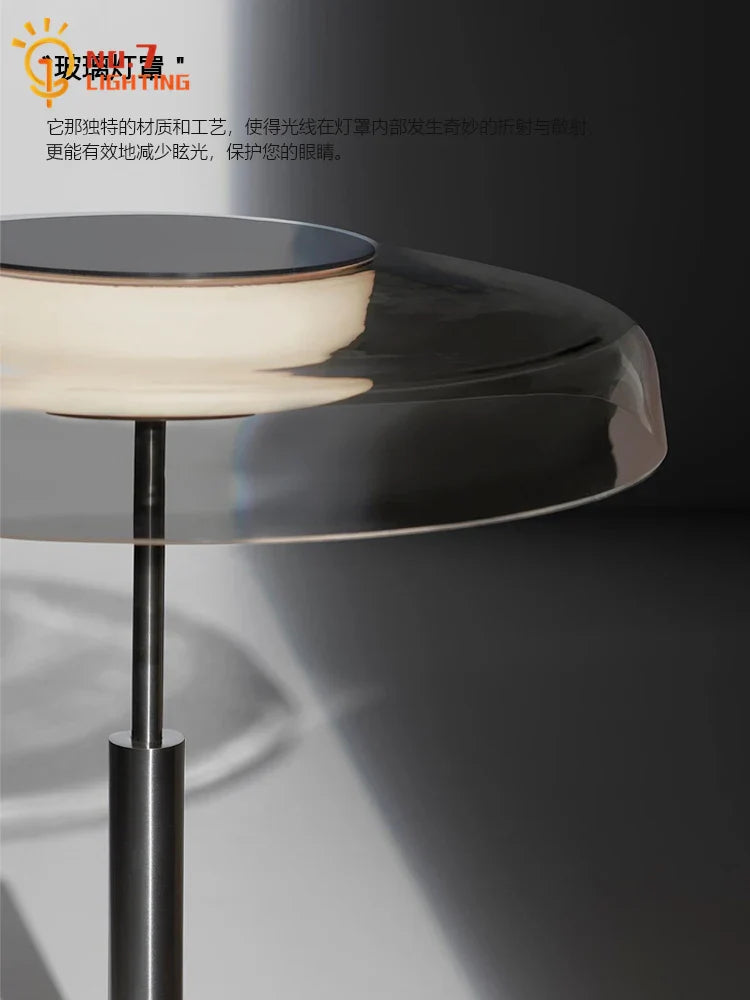 Afralia™ DORA Stained Glass Floor Lamp Touch Switch Modern Vertical Table Lamp