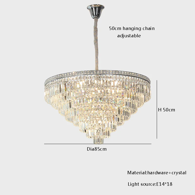Afralia™ Clear Crystal Gold Chandelier: Modern Luxury LED Ceiling Light for Elegant Home Decor