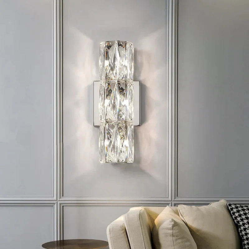 Afralia™ Luxury Crystal Wall Light for Living Room & Bedroom, Hotel Villa Corridor Bracket Light