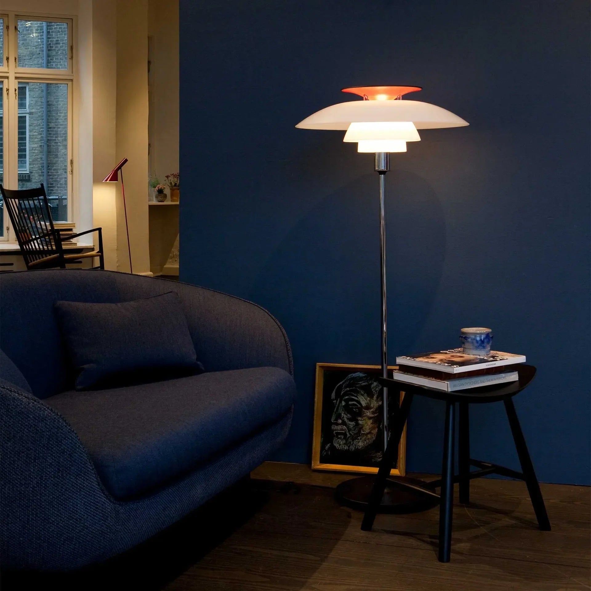Afralia™ Nordic Metal Glass Floor Lamp with E27 Bulb