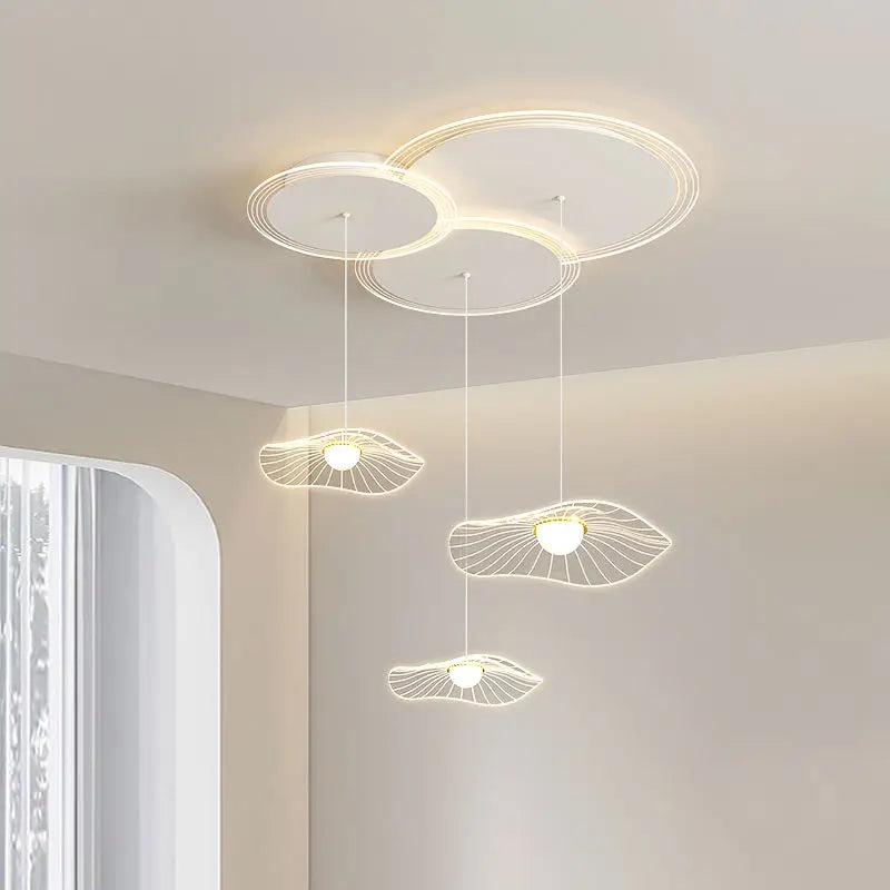 Afralia™ Lotus Leaf LED Pendant Light for Modern Minimalist Living Room, Bedroom, and Dining