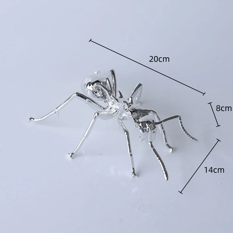 Afralia™ Metal Insect Sculpture Figurine Home Decor Accessory