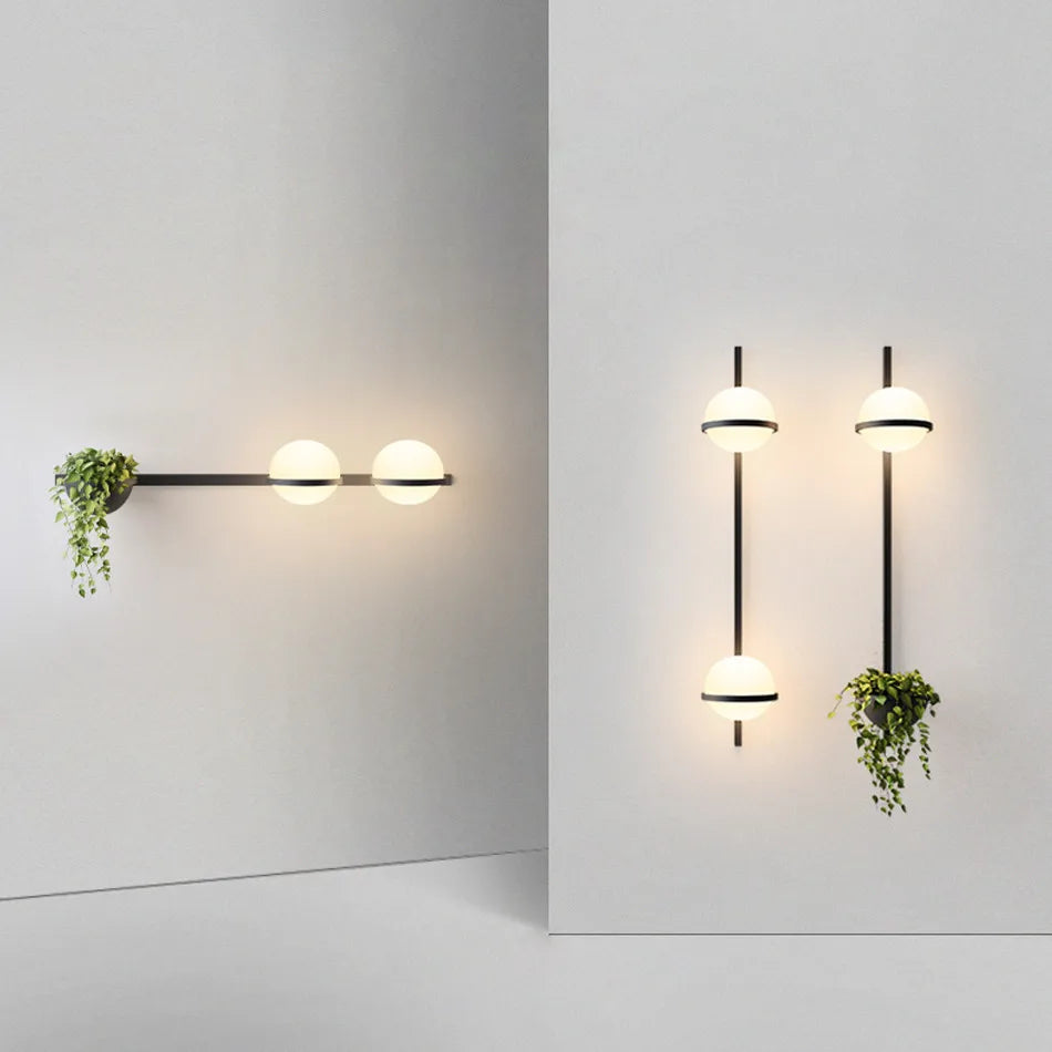 Afralia™ LED Art Deco Wall Lights: Modern, Creative Plant Design for Home Living Room Bedroom