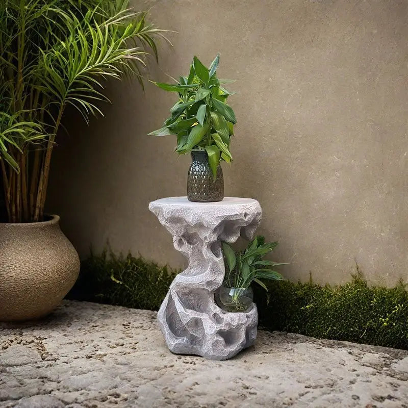 Afralia™ Chinese Resin Floor Flower Stand, Modern Minimalist Living Room Decor