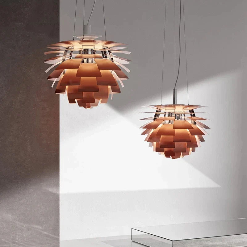 Afralia™ Pinecone LED Chandelier: Nordic Louis Design Pendant Lights for Elegant Living Room Decor