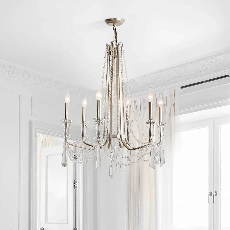 Afralia™ Modern Nordic Crystal Chandelier for Living Room Ceiling, French Style Large LED Lamp