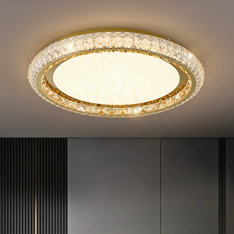 Afralia™ Crystal LED Ceiling Light: Luxury Chandelier for Bedroom & Living Room