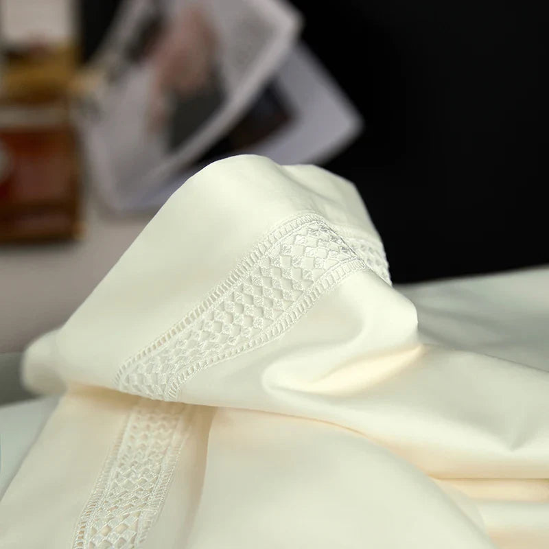 Afralia™ Egyptian Cotton Duvet Cover Set, 1000TC Bedding: Quilt Cover, Sheet, Pillowcases