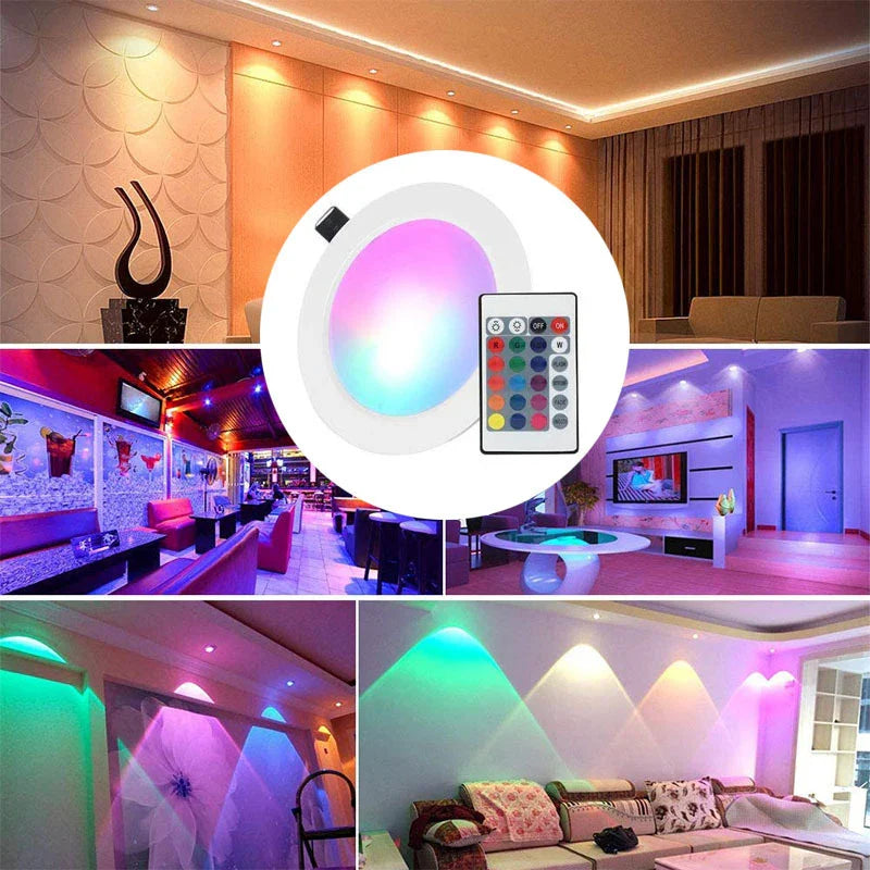 Afralia™ Dimmable RGB LED Downlight 10W/15W Ceiling Spot Light with Remote Control