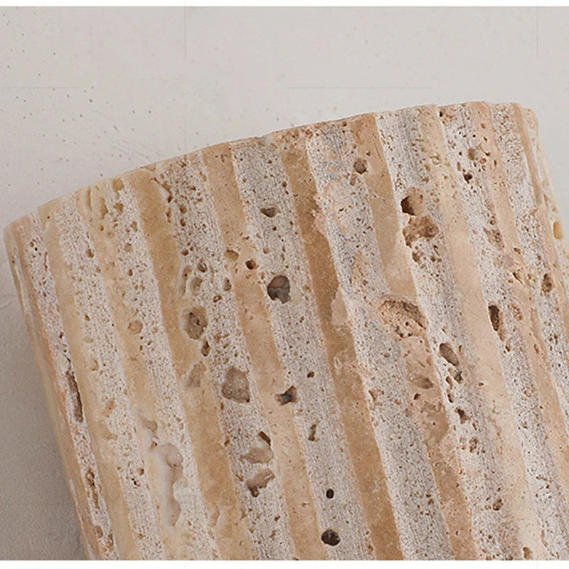 Afralia™ Yellow Travertine LED Wall Light Room Decoration Living Dining LED Wall Lamp