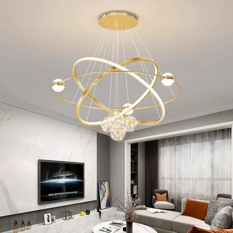 Afralia™ Modern LED Chandeliers for Living and Dining Room Lighting