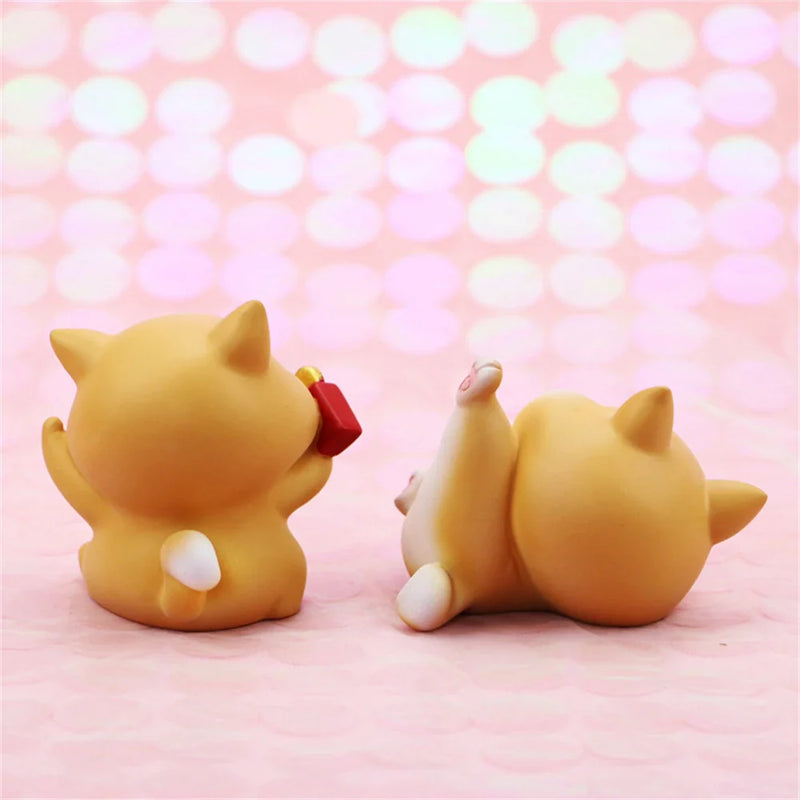 Afralia™ Shiba Inu Doll Mini Dog Decoration Cute Pet Creative Gift Ornament