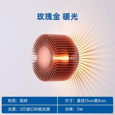 Afralia™ LED Aluminum Wall Lamp: Modern Minimalist Art Decor for Living Bedroom Hotel