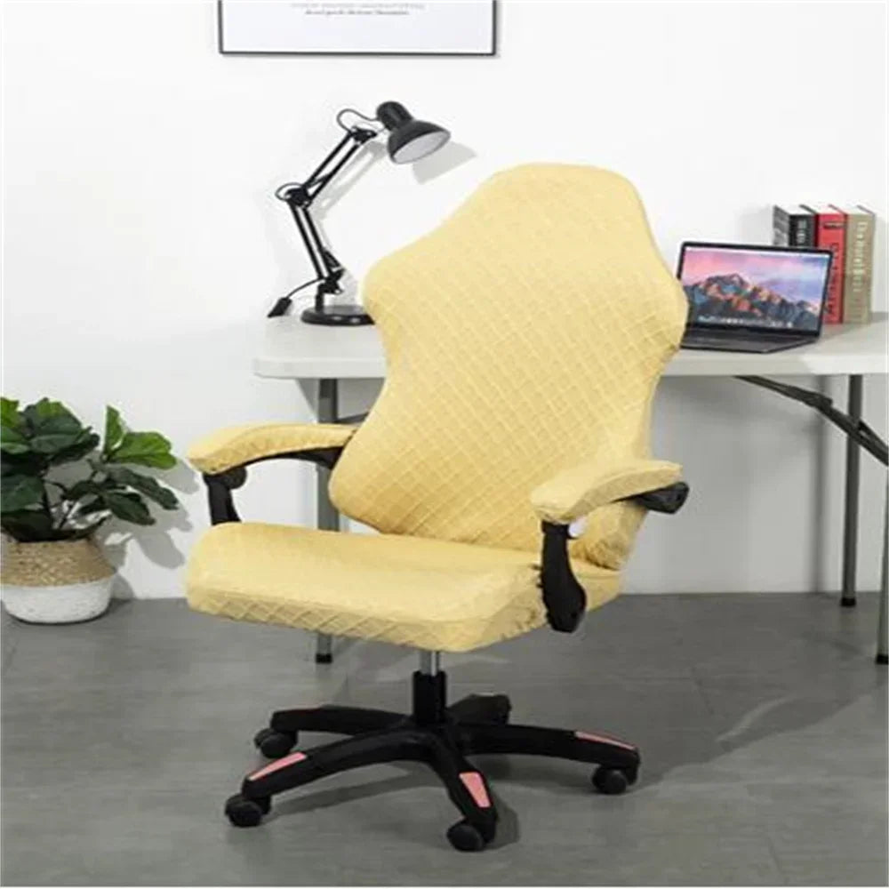 Afralia™ High Back Armchair Cover: Elastic Accent for Office Computer Game Solid Chair