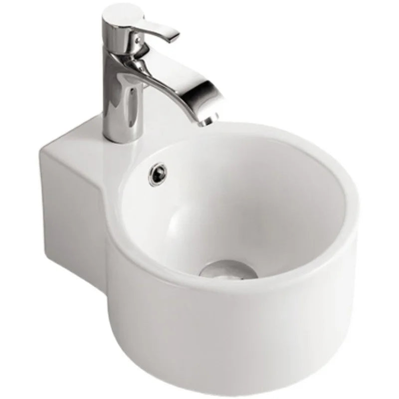 Afralia™ Nordic Ceramic Wall Hung Washbasin for Bathroom and Kitchen