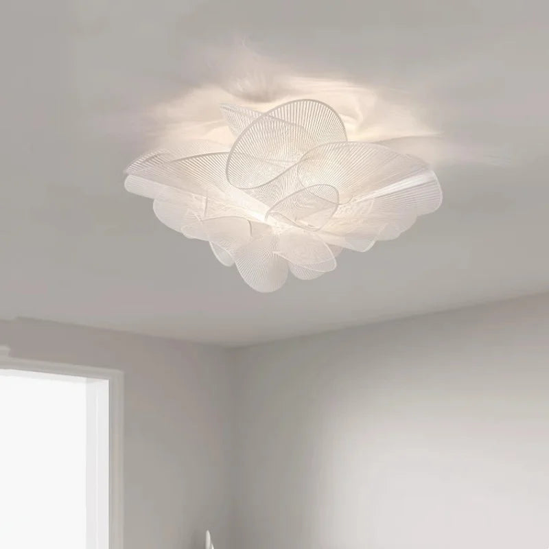 Afralia™ Flower Petal Acrylic LED Ceiling Chandelier for Artistic Indoor Lighting