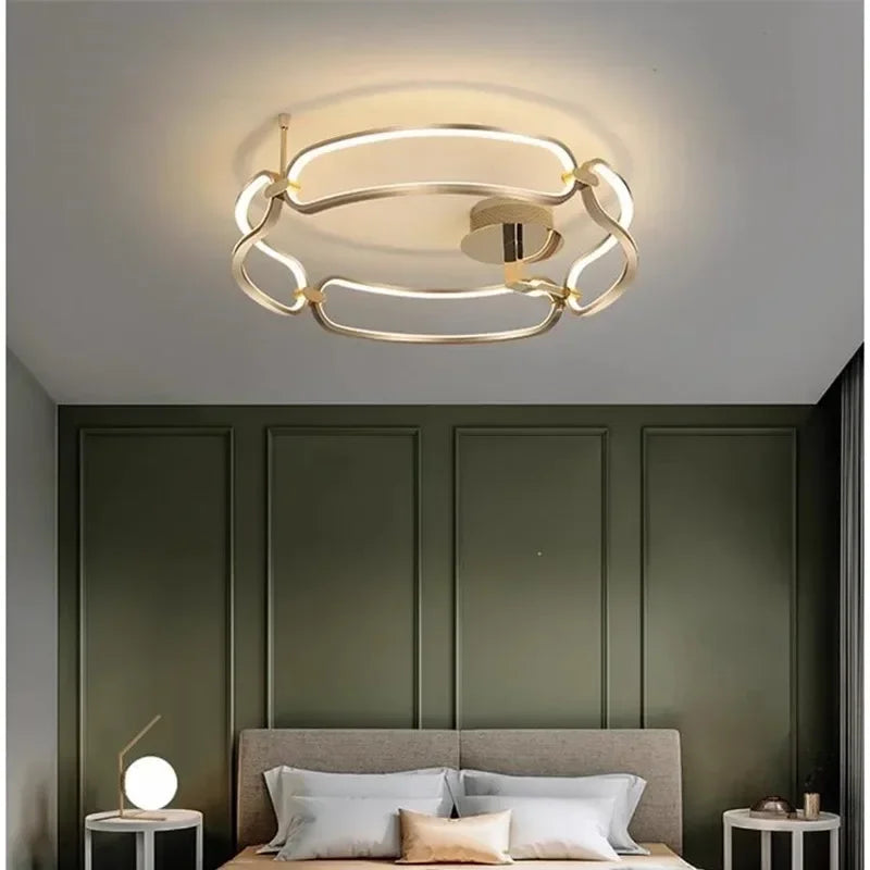 Afralia™ Schuller Colette Ceiling Lamp: Luxury Aluminum Chrome Lighting for Living Room and Kitchen