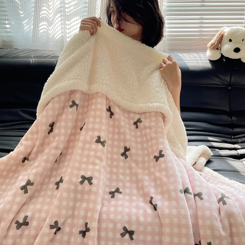 Afralia™ Cozy Fleece Blanket | Multi-Use Office & Home Shawl | Soft & Warm Blanket