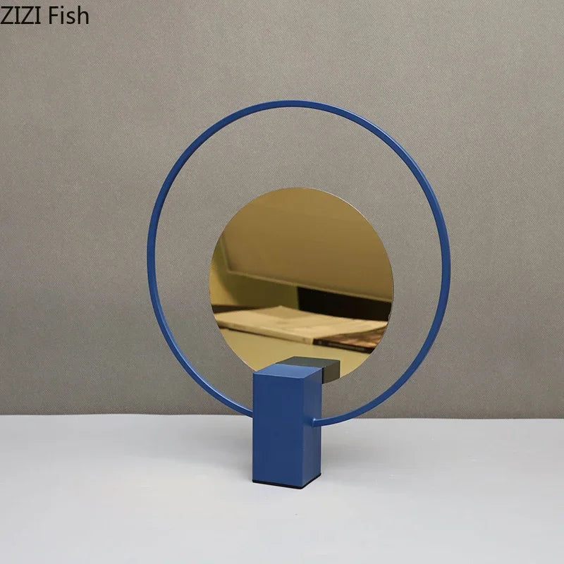 Afralia™ White Ripple Spike Ball Ornaments - Golden Plate Desk Decoration Sculpture