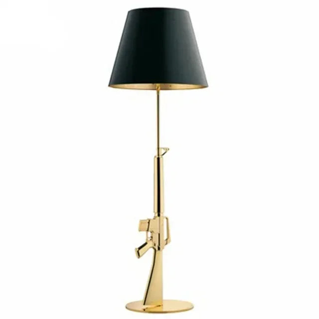 Afralia™ Gun Floor Lamp Electroplated Metal Table Desk Light