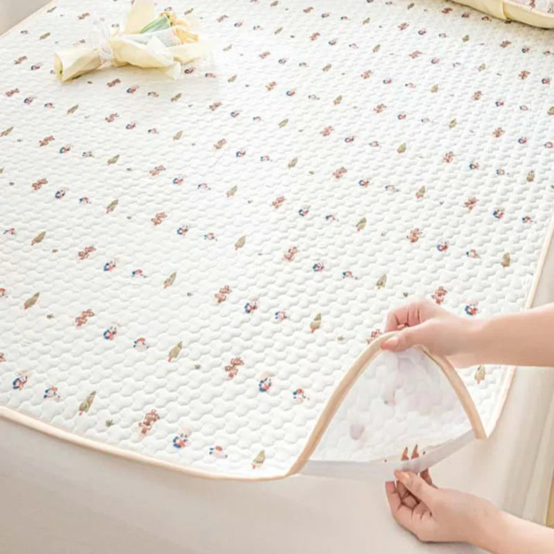 Afralia™ Floral Latex Cooling Mattress Set, Multi-Layer Soft Cushion, Breathable & Quick Cooling