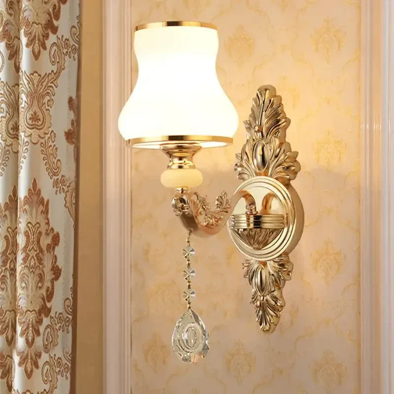 Afralia™ Crystal Wall Sconce Bedroom Lamp Indoor Modern Lighting Europen Style
