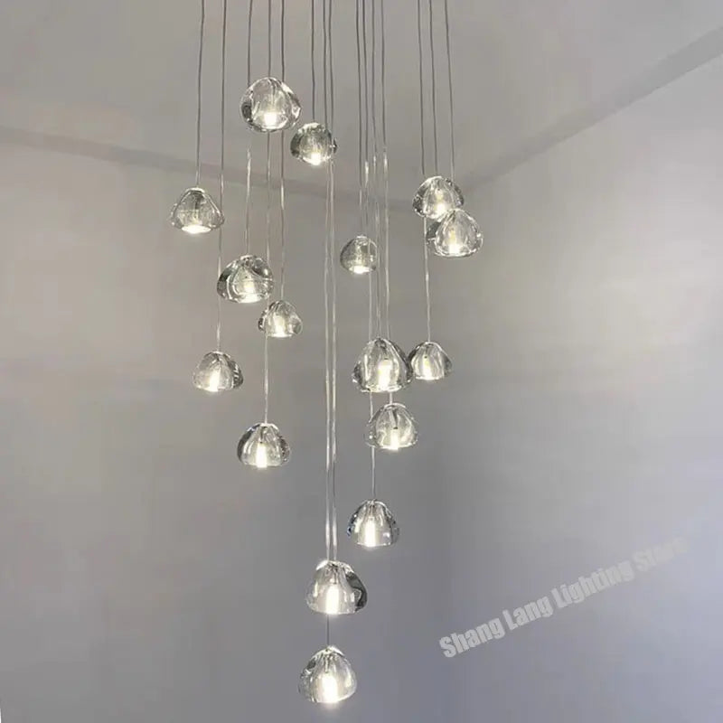 Afralia™ Modern Crystal LED Chandelier for Living Room, Dining, Bedroom, Kitchen, Hall, Loft, Staircase