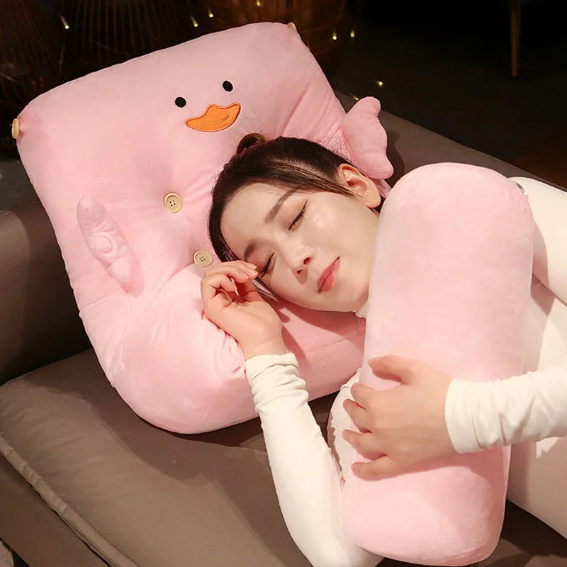 Afralia™ Dumb Duck Square Back Cushion: Comfortable Support for Cervical Spine
