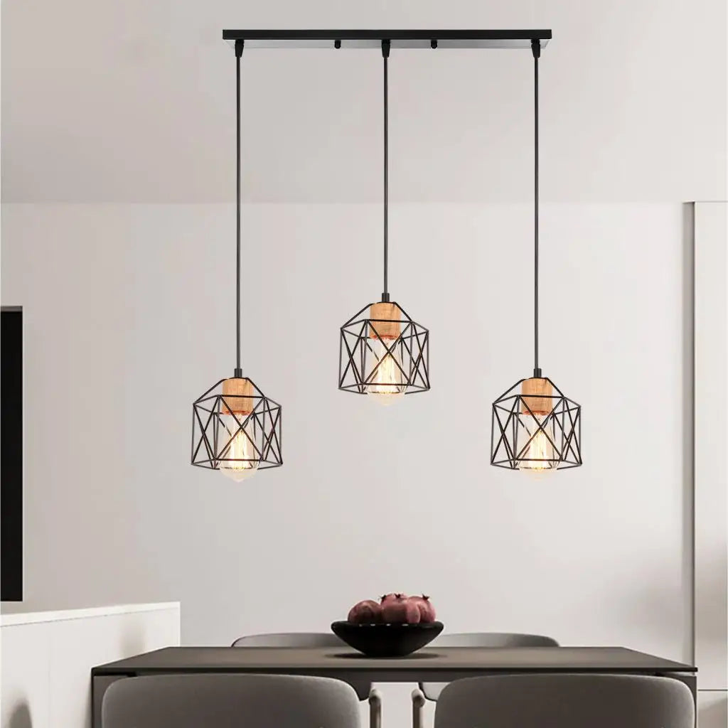 Afralia™ Wood LED Pendant Chandelier: Modern Nordic Home Decor Hanging Light for Kitchen, Living, Dining Room