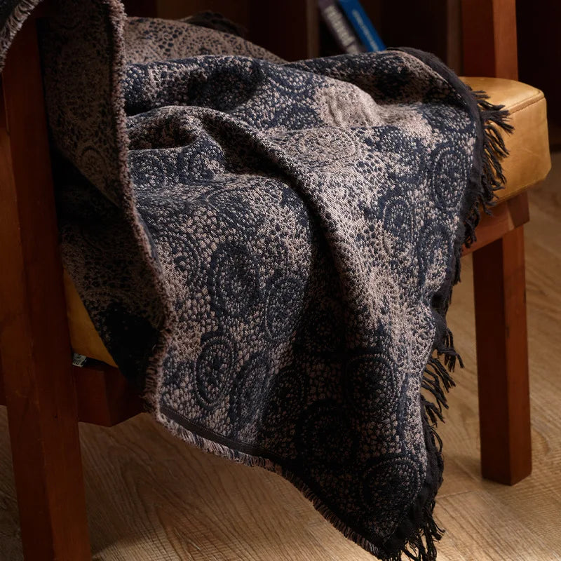 Afralia™ Luxury 100% Cotton Sofa Cover Blanket for Travel & Home - 140X190Cm