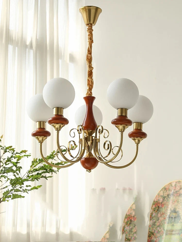 Afralia™ Cream Style LED Chandelier for Bedroom, Living Room, Dining Room