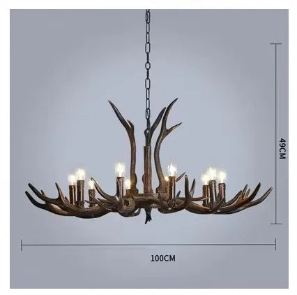 Afralia™ Retro Nordic Antlers Pendant Lamp for Home and Clothing Store