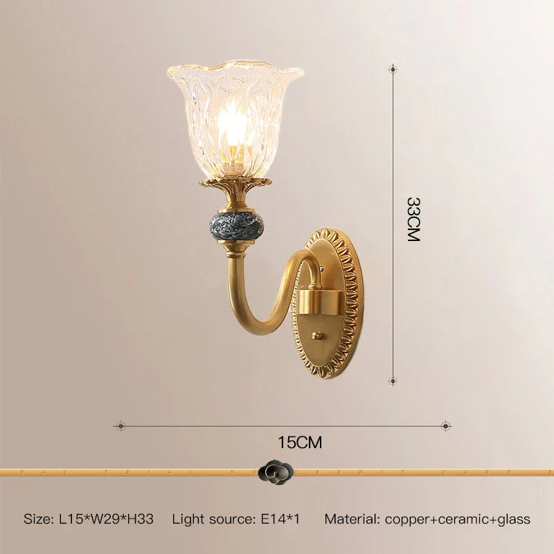 Afralia™ Modern Luxury Copper Marble Glass Chandelier for Home Decor