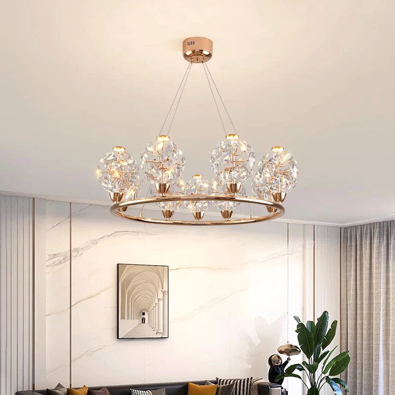 Afralia™ Modern LED Chandelier Ceiling Lamp for Living Room Lighting