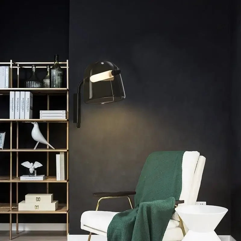 Afralia™ Nordic Glass Wall Lamp for Bedroom Study Aisle, Minimalist Design, Decorative Lighting
