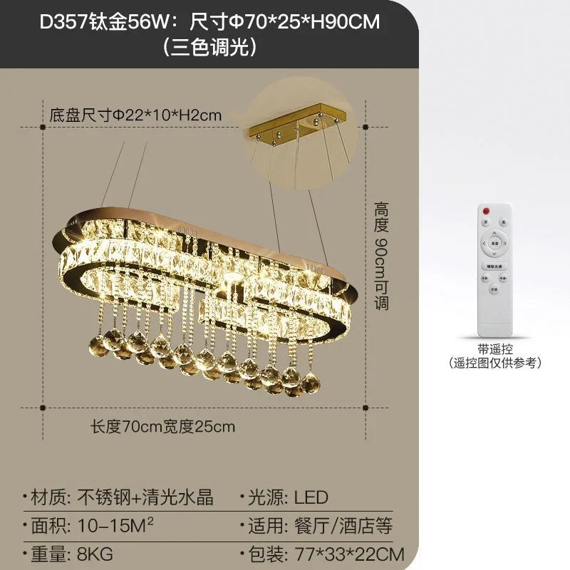 Afralia™ Luxury Crystal Dining Pendant Light - Modern, Creative, Personalized Lighting