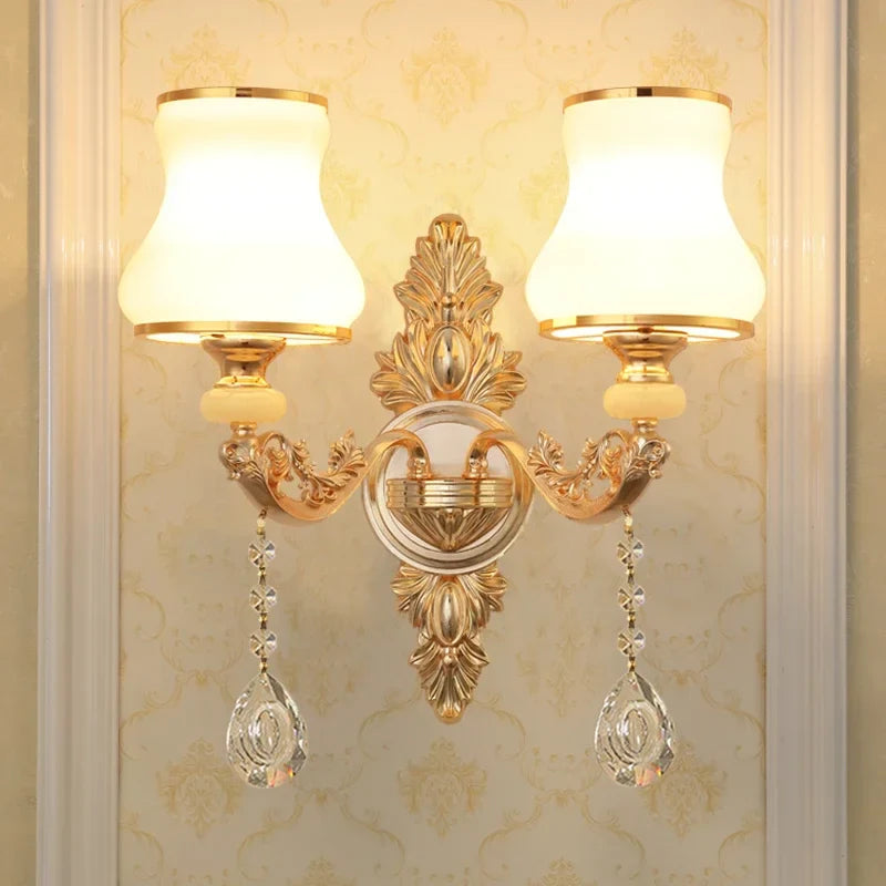 Afralia™ Crystal Wall Sconce Bedroom Lamp Indoor Modern Lighting Europen Style
