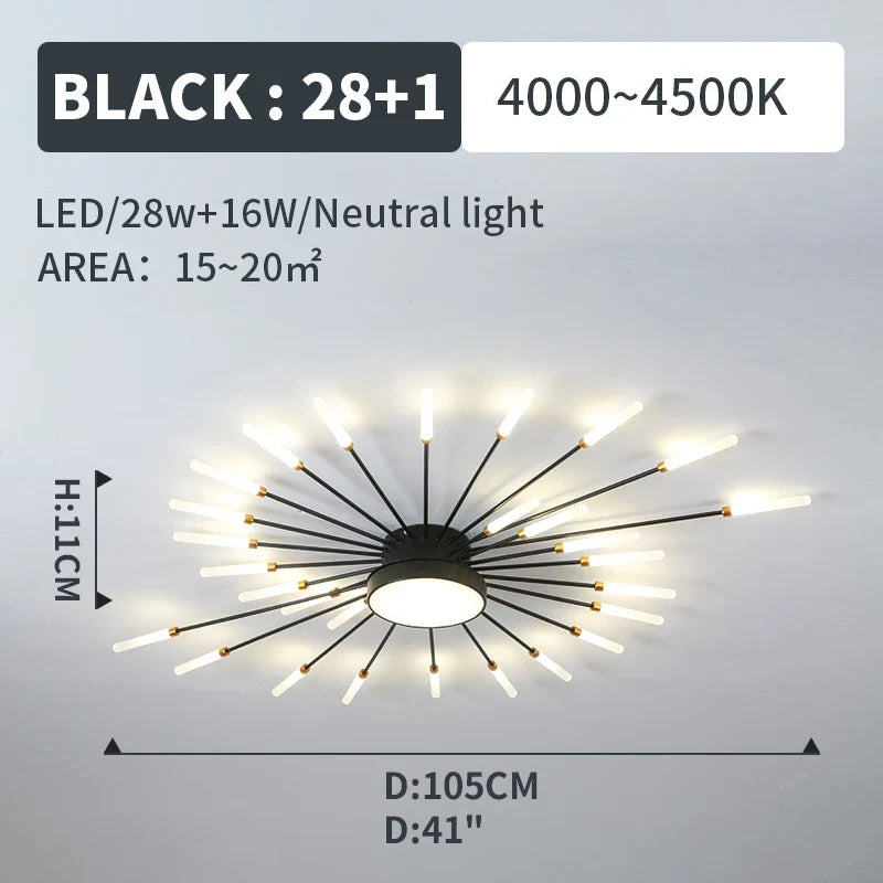 Afralia™ Fireworks Pendant Lamps: Modern LED Chandelier for Living Room, Bedroom, and Home Lighting