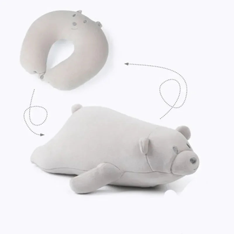 Afralia™ Cute Plush Animal Neck Pillow for Comfortable Travel & Office Rest
