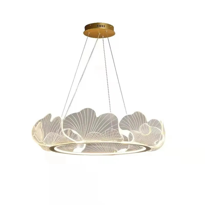 Afralia™ Ginkgo Leaf Chandelier Nordic Pendant Light for Living Dining Bedroom
