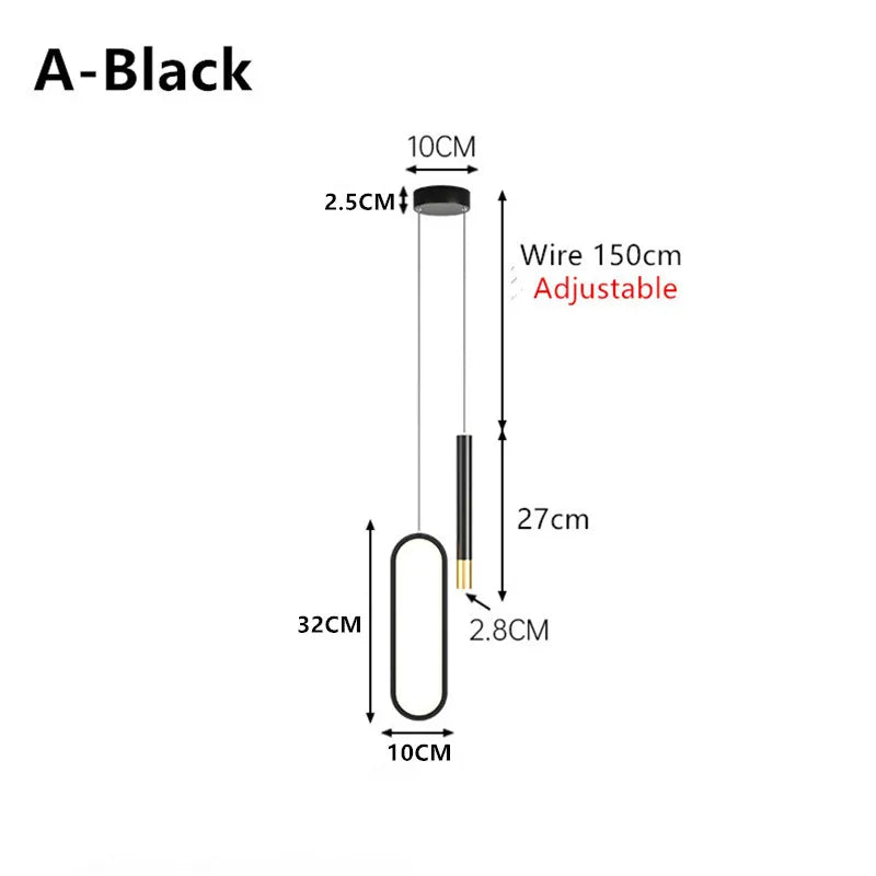 Afralia™ Modern Art Bedroom Chandelier Small Hanging Line Creative Master Bedroom Lighting