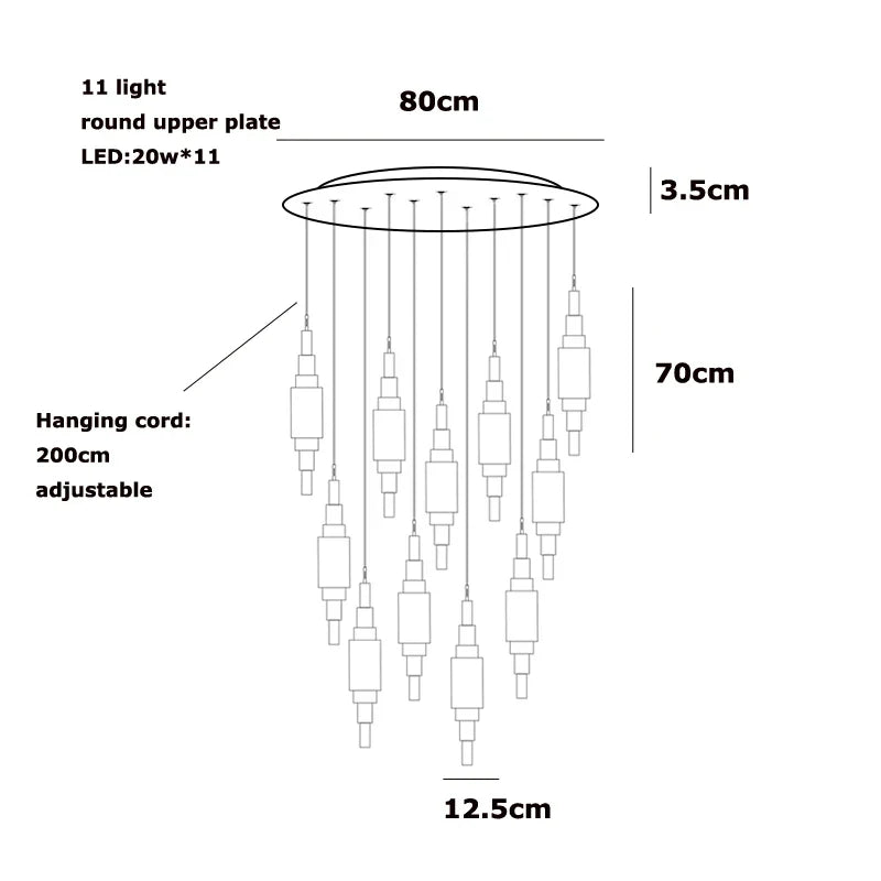 Afralia™ Veined Marble Chandelier Hand-Carved Alabaster Pendant Light