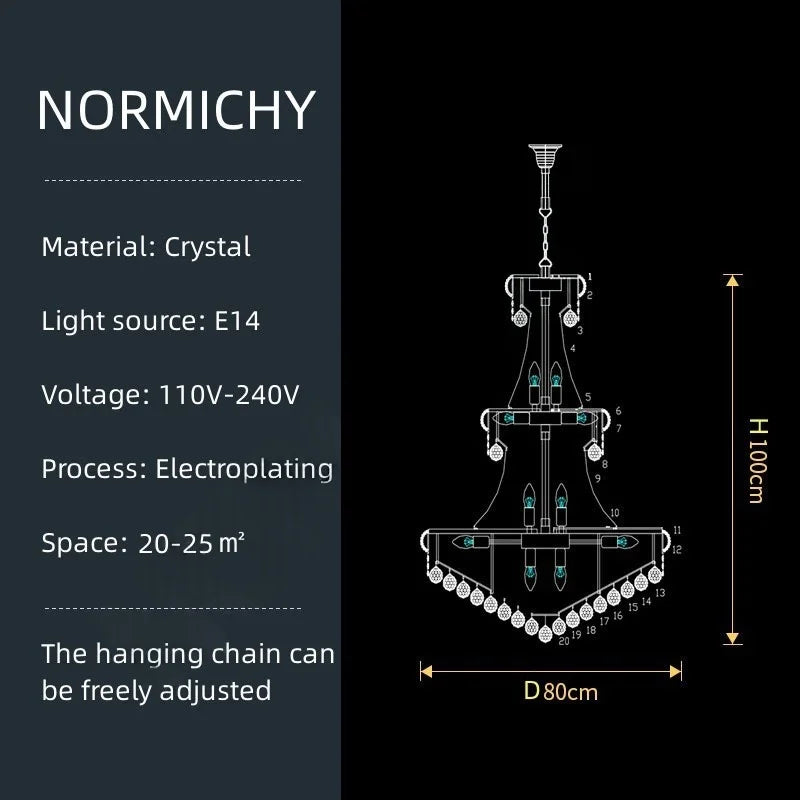 Afralia™ Gold Nordic LED Chandelier for Staircase Loft Living Room & Lobby