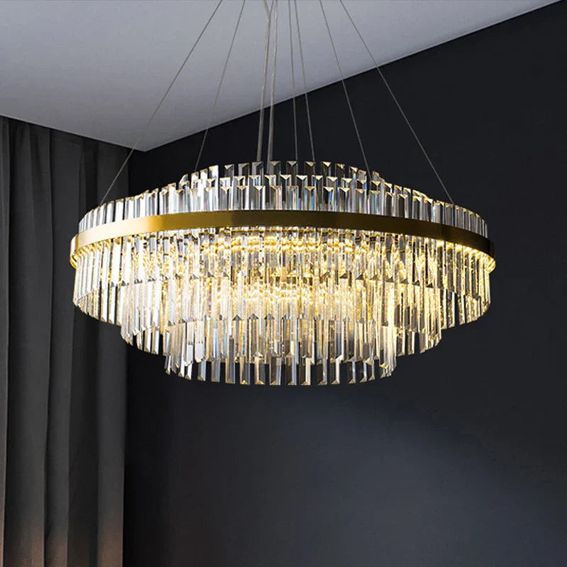 Afralia™ Luxury LED Crystal Chandeliers for Living Dining Room Decor - Modern Home Lighting