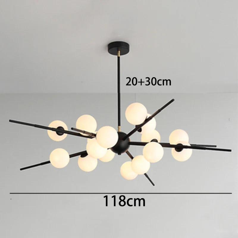 Afralia™ Modern LED Chandelier Lighting for Living Room Bedroom Dining Room